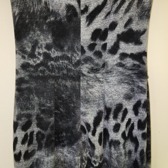 Cache SL Lined Black White Animal Print Sheath Dress 6 - Picture 8 of 14